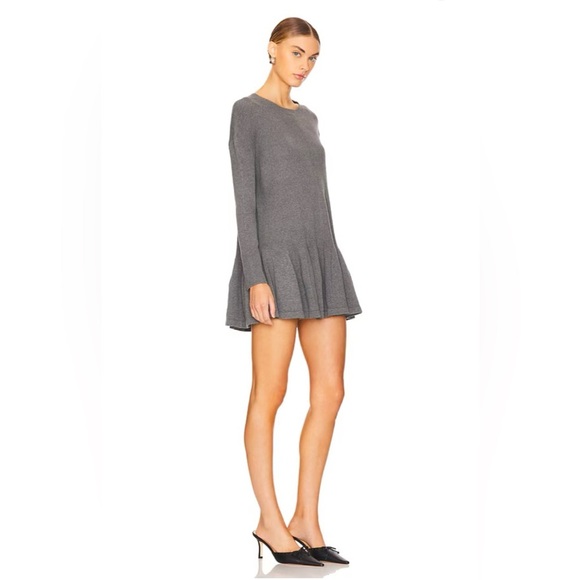 Free People Time On My Side Mini Sweater Dress Dark Heather Grey Size XS NWT - Picture 8 of 17